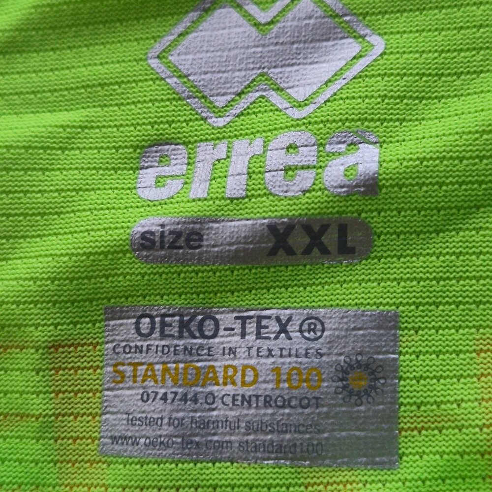 NWT Erreà Italian Vollyeball Jersey Workout Sport Ventilated Tee Lime Size XXL - Picture 8 of 12